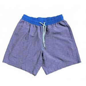 Fair Harbor Men's Swim Shorts Trunks FITS Small / Medium Red Blue Mesh Lined